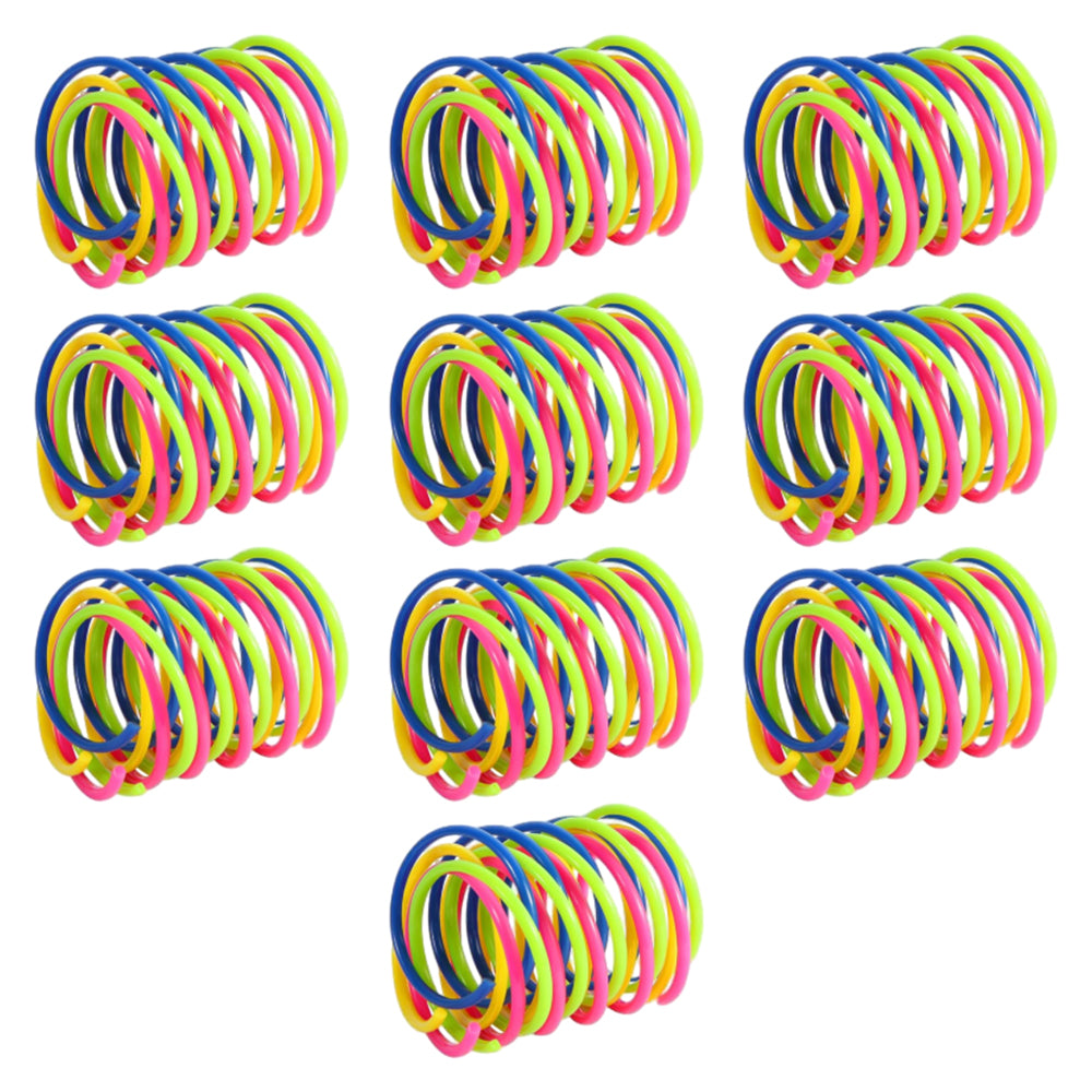 40Pcs Cat Spring Toys Colorful Cat Spiral Bouncy Toys Interactive Toys for Cats and Kittens