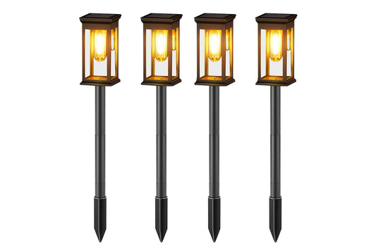 Solar Pathway Lights Waterproof 4 Pack Landscape Lights for Walkway Lawn Decor
