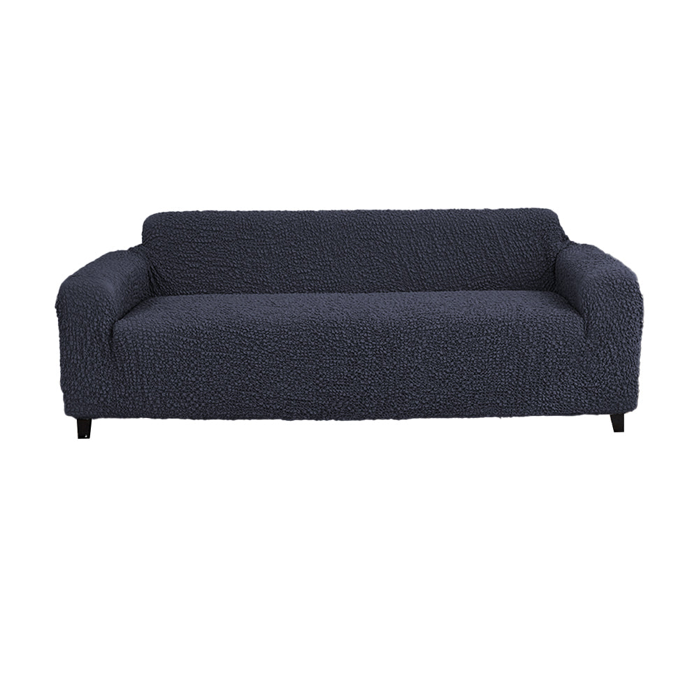 Cloud Yarn Elastic Sofa Cover Full Coverage Couch Furniture Protector -Black
