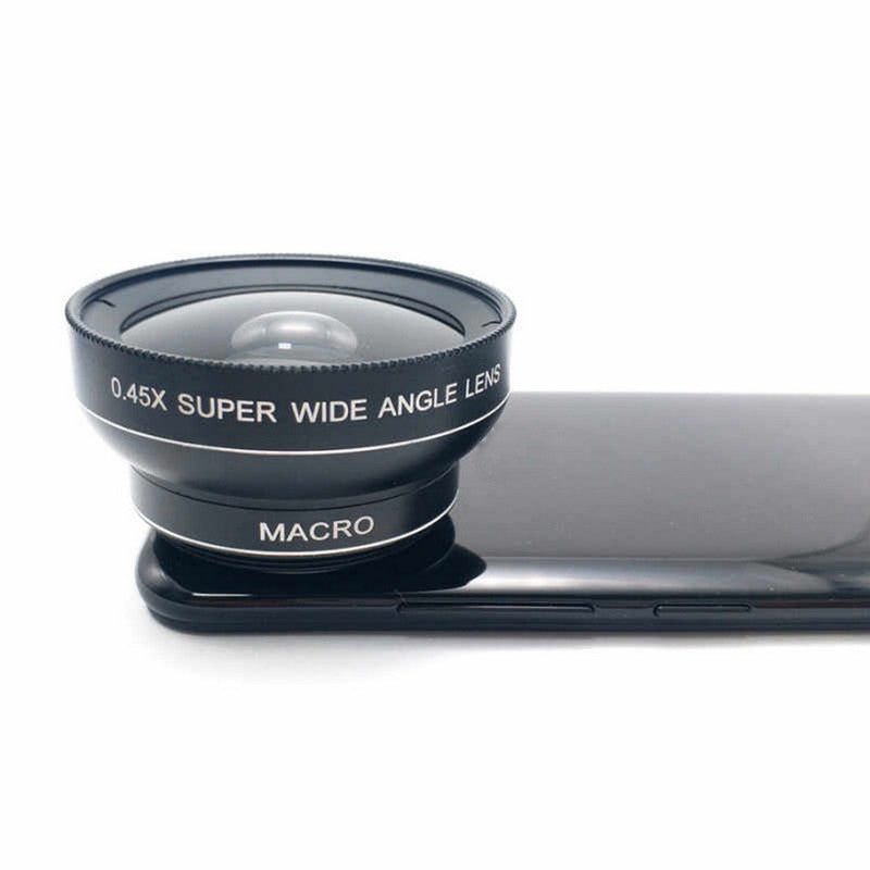 2-in-1 Wide Angle Macro Fish Eye Lens Kit for Cell Phone Camera Lens Set