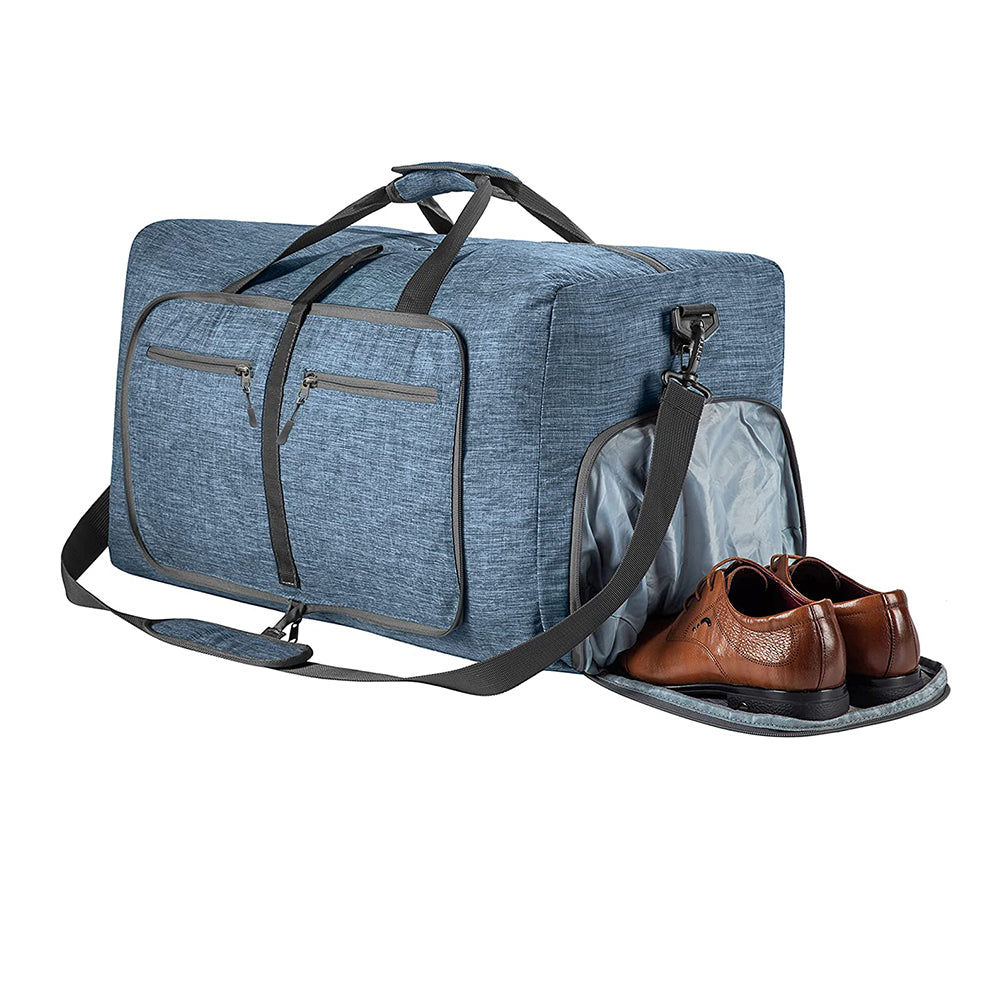 Travel Duffle Bag for Men Foldable Travel Duffel Bag -Blue