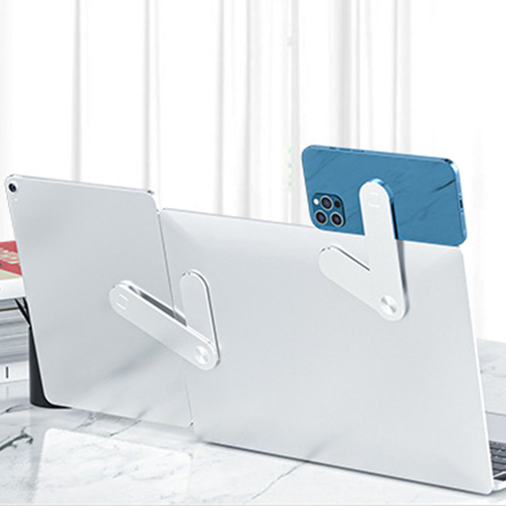 Portable PC Laptop Phone Holder Foldable Screens Expansion Mobile Side Mount Silver