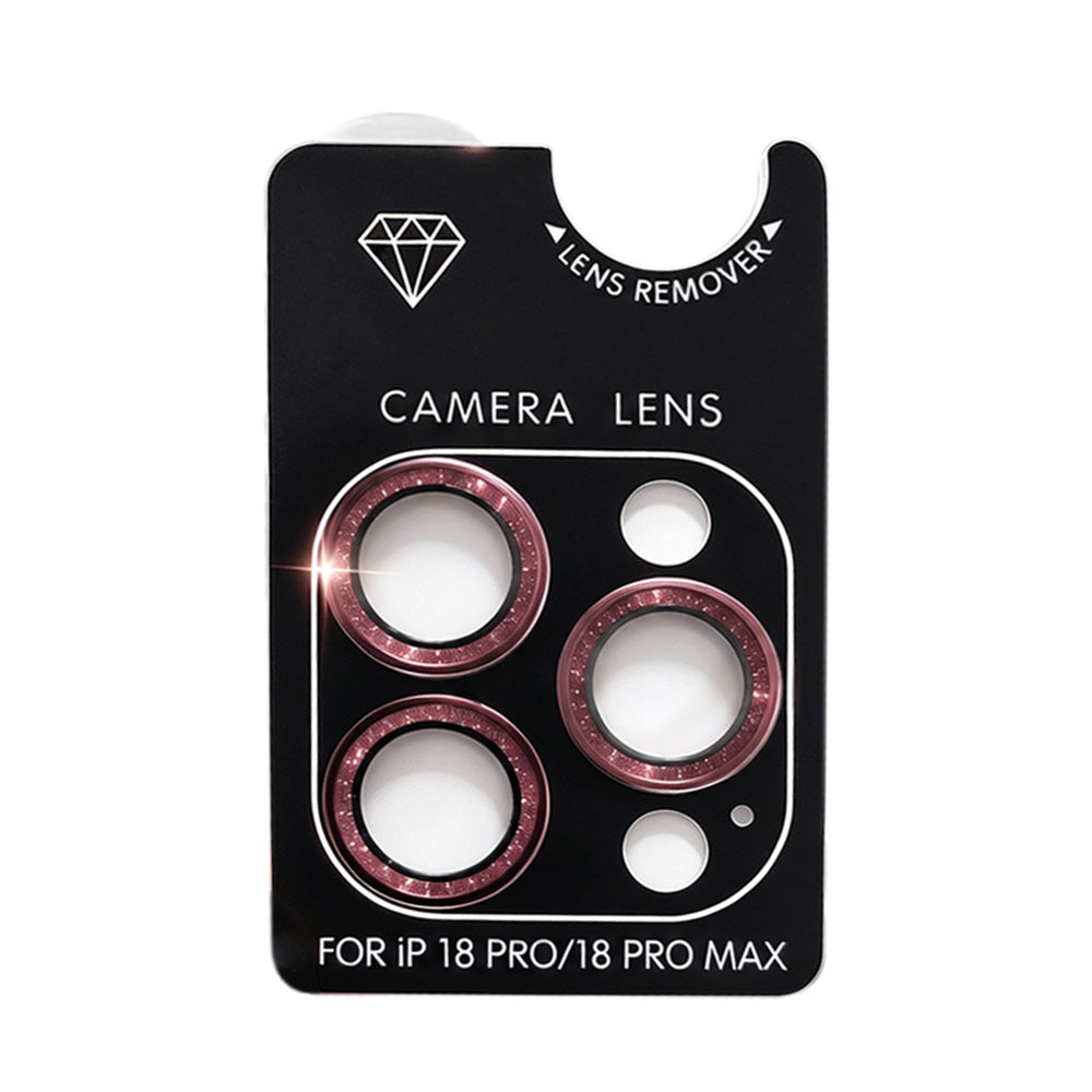 Glitter Camera Lens Protector for iPhone 18 Pro Alumina Glass Lens Cover Red