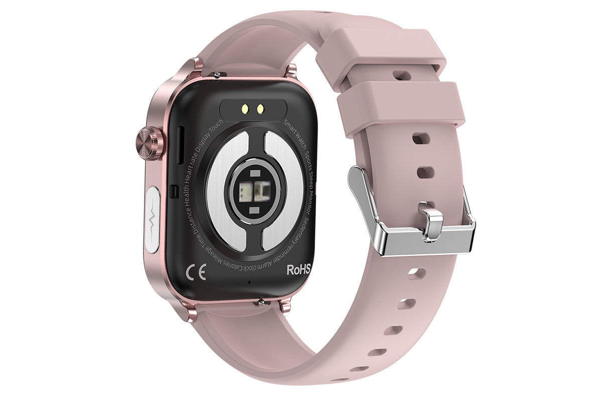 Smart Watch 1.96-Inch ECG Fitness Tracker with Heart Rate Blood Oxygen Blood Glucose Uric Acid and Blood Lipid 100 Sports Modes Activity Tracker-Pink