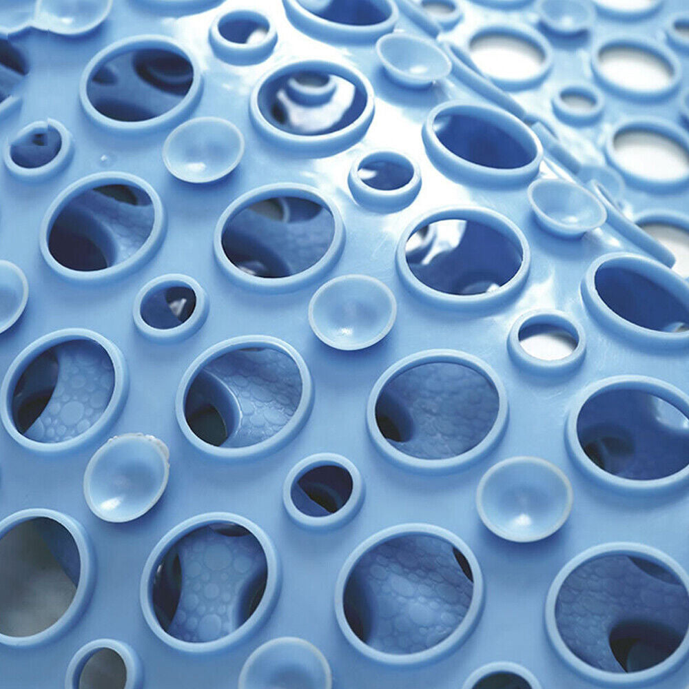 Anti-Slip Bath Mat Suction Shower Mats Bathroom Bathtub Floor Blue