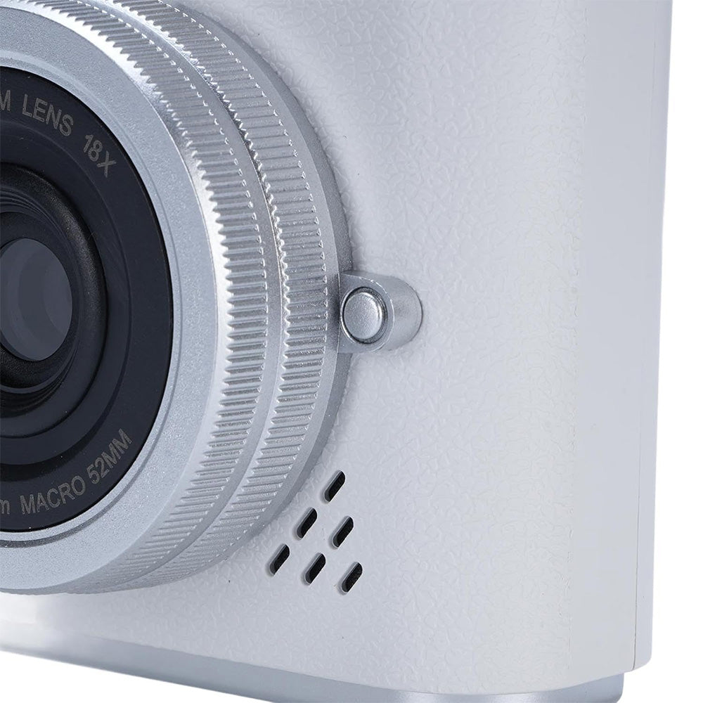 HD 1080P Retro Digital Camera with 2.4-inch Flip Screen for Photos & Video White