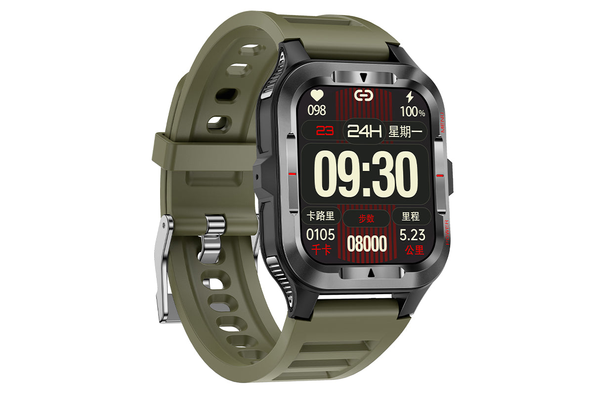 Smart Watches for Men Fitness Tracker with Call Function 100+ Sport Modes Flashlight-Green