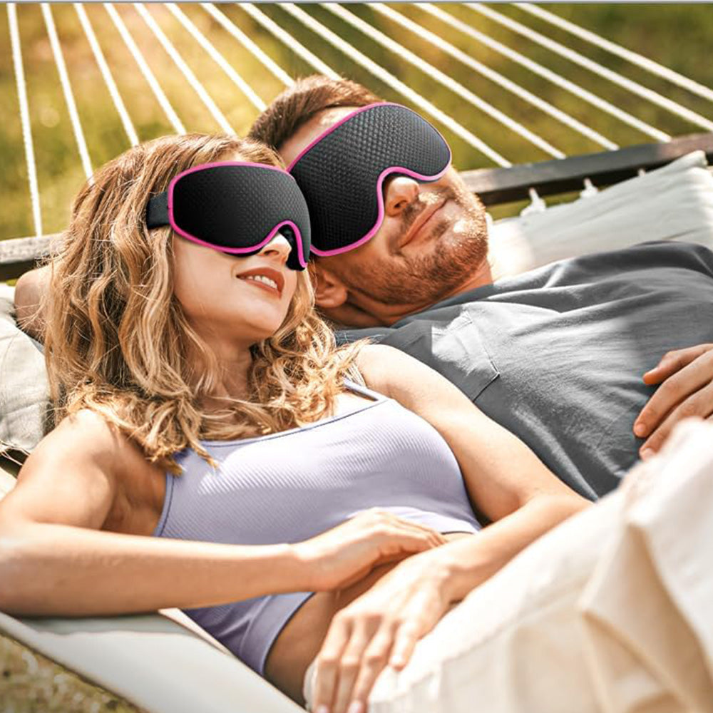3D Sleeping Eye Mask Breathable Light Blocking Night Mask Rose Red
