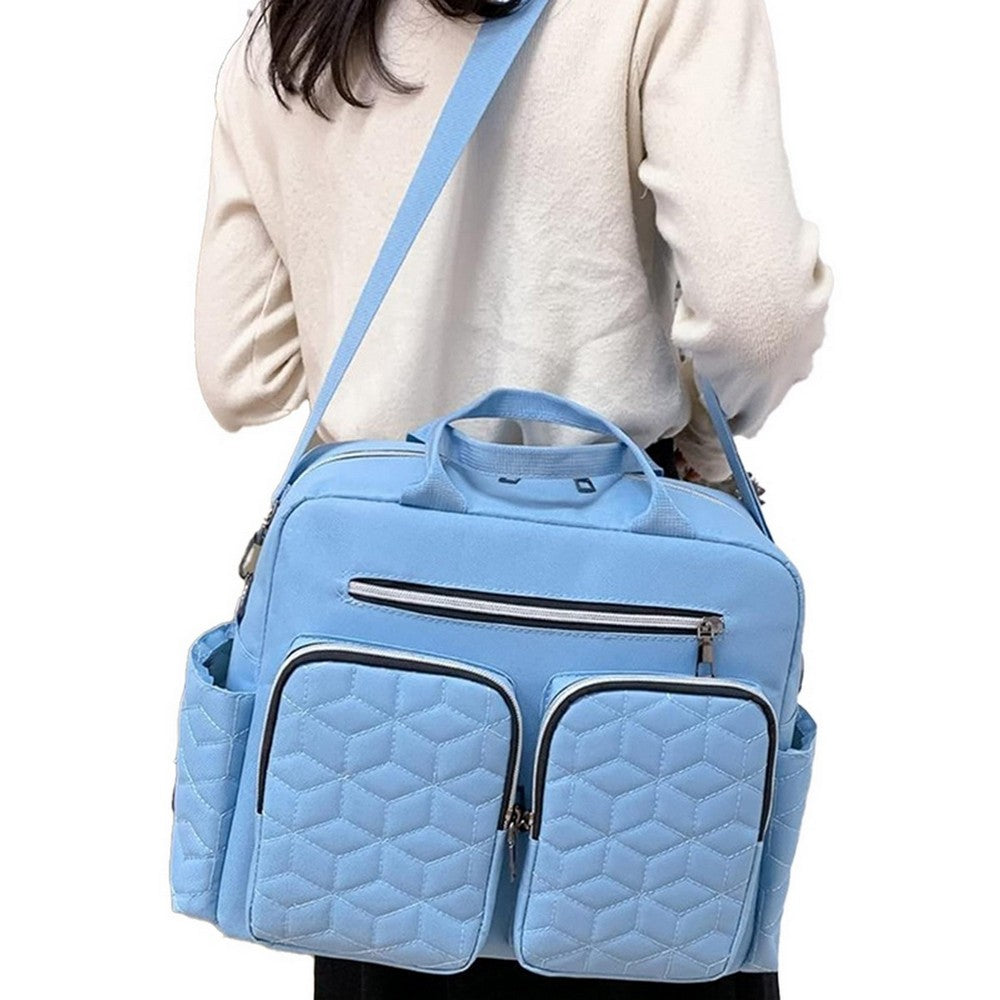 Diaper Bag Tote Baby Changing Bag Baby Bags for Mom Multifunction Travel Diaper Bag for Women Light Blue