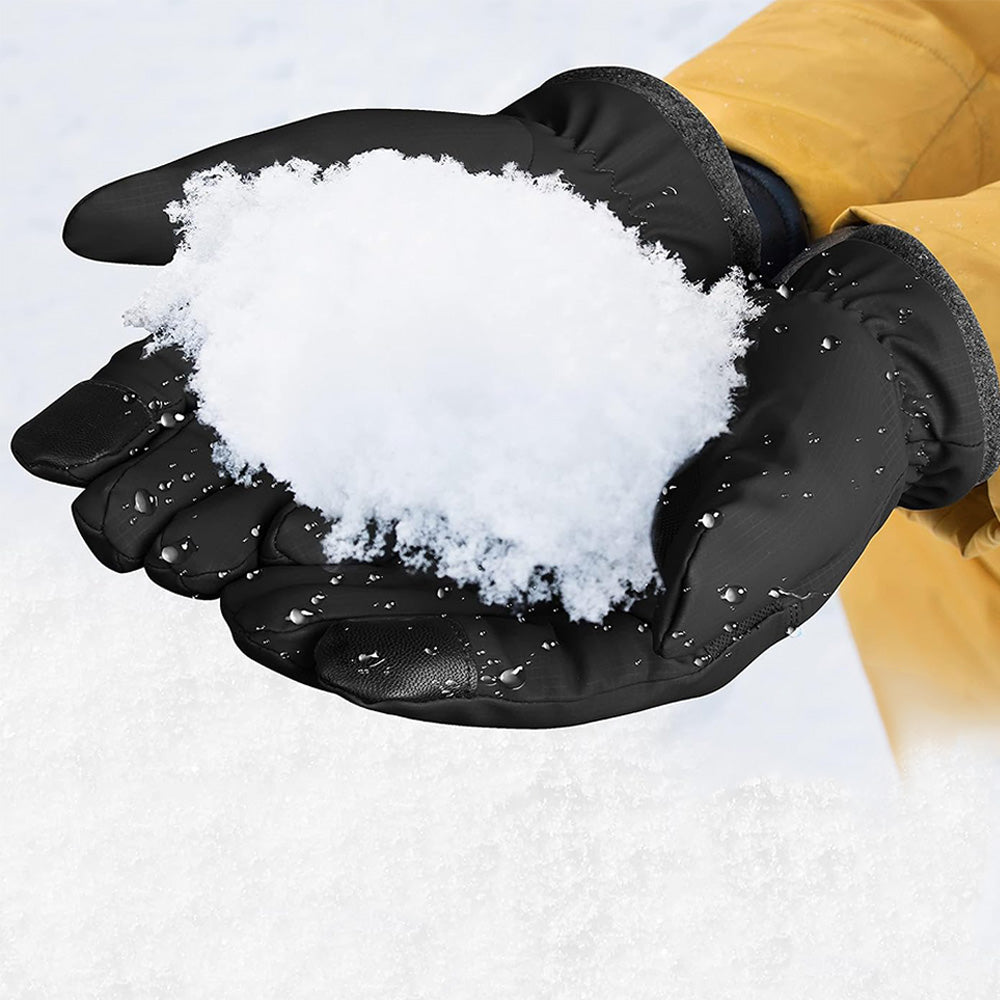 Pair of Winter Ski Gloves for Men Women Touch Screen Cycling Driving Gloves Black