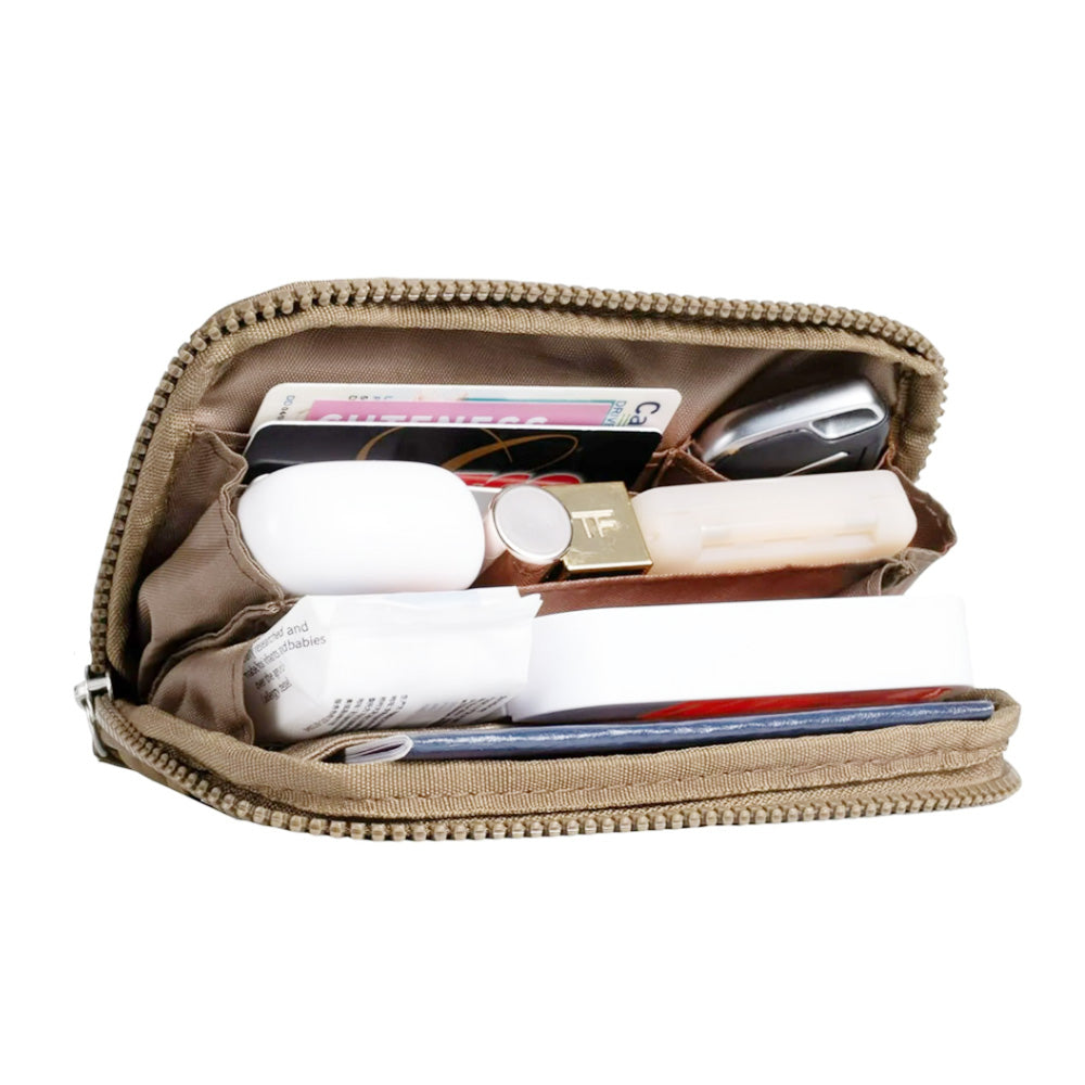 Phone Lanyard Clip and Go Strap for Phone with Wallet Crossbody -Beige