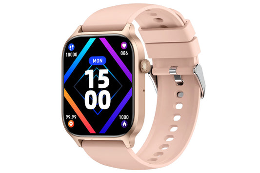 Smart Watch 1.85-Inch Fitness Watch with Heart Rate Sleep Monitor Blood Oxygen Blood Pressure Activity Tracker-Pink