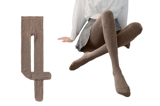 Women Winter Thermal Lined Legging Warm High Waist Stretch Slim Pant-Coffee