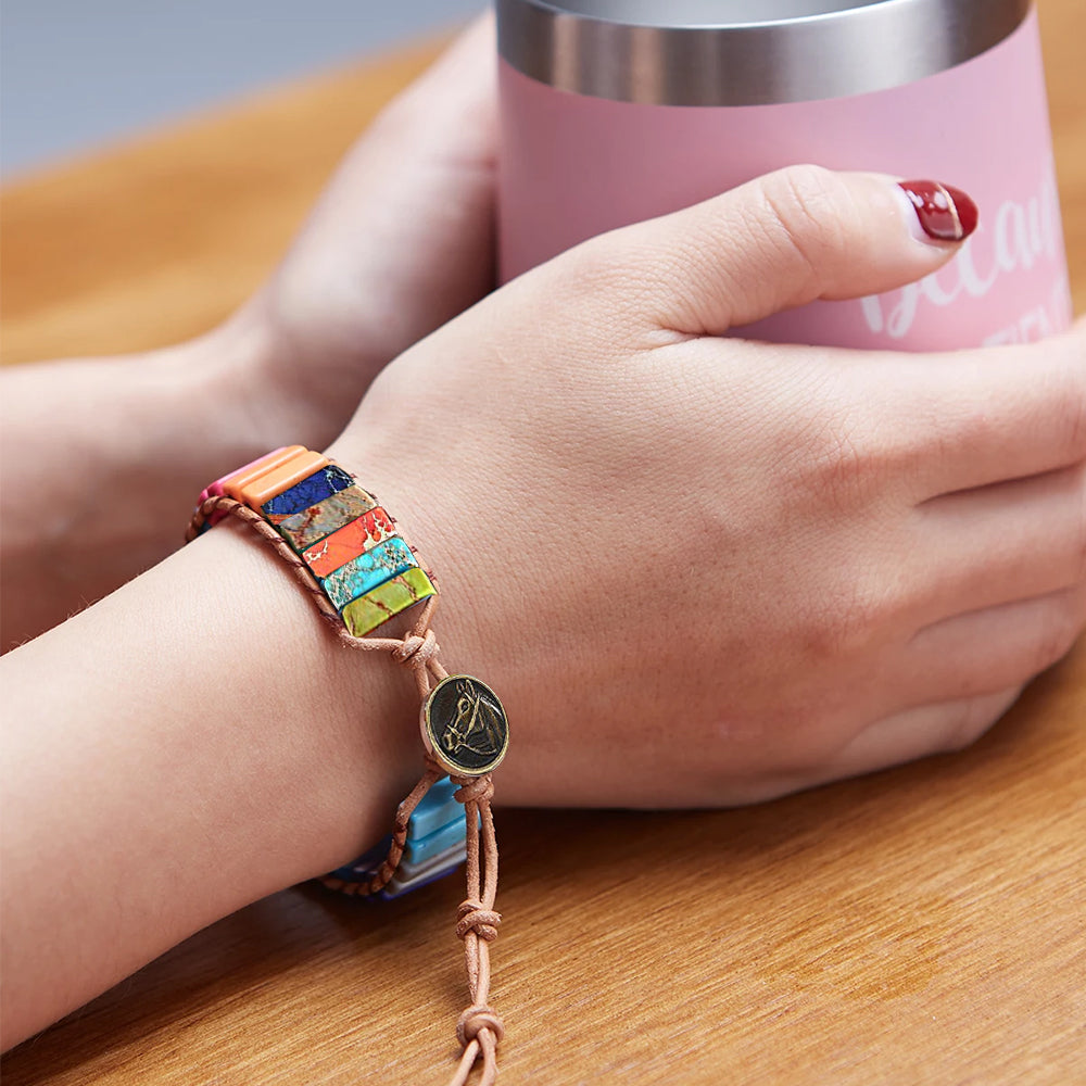 Bohemian Style Bracelet Leather Wrap Bracelets Boho Friendship Jewelry Style 4