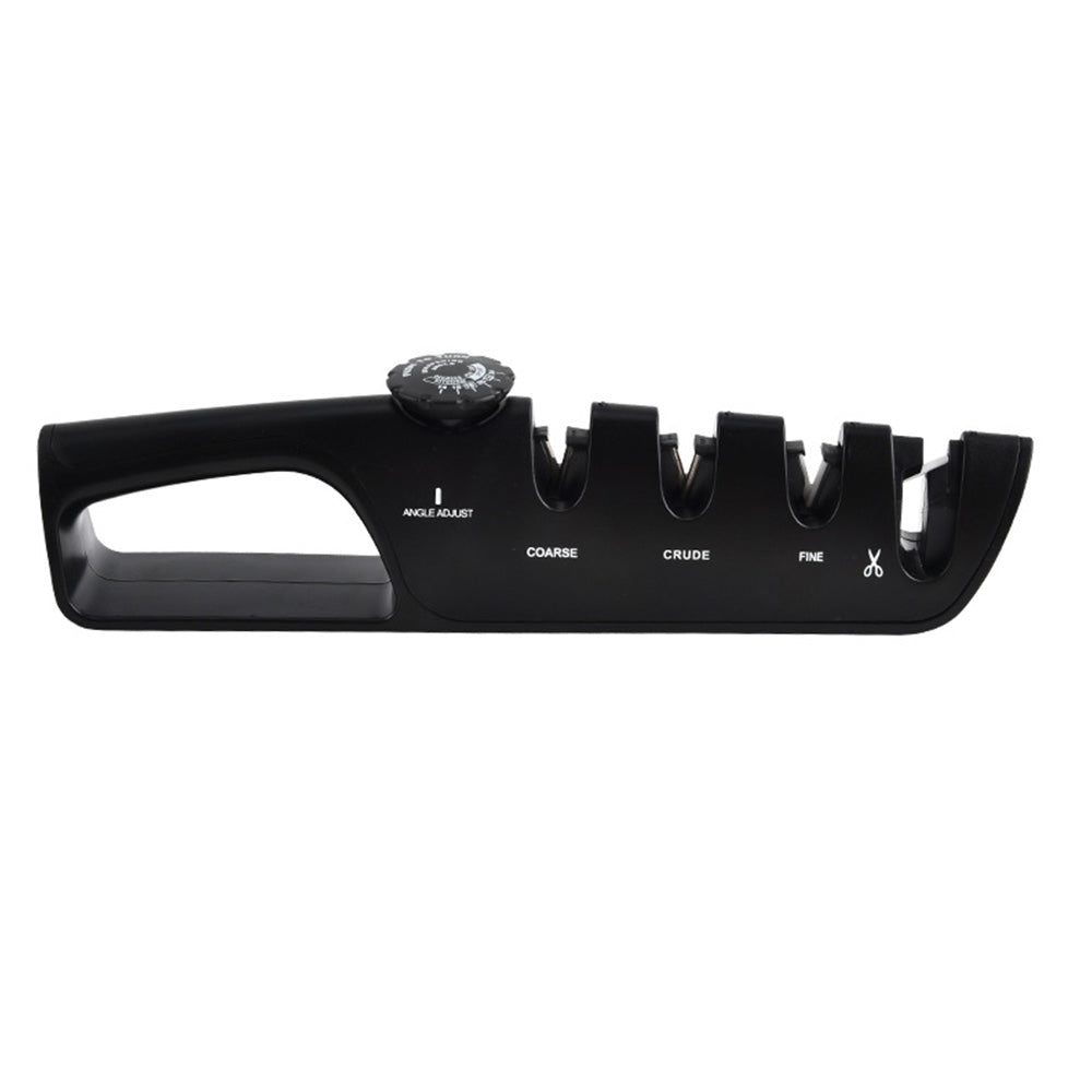 4 In 1 Scissors Sharpener Tool Knife Sharpeners With 6 Adjustable Angle For Kitchen Black