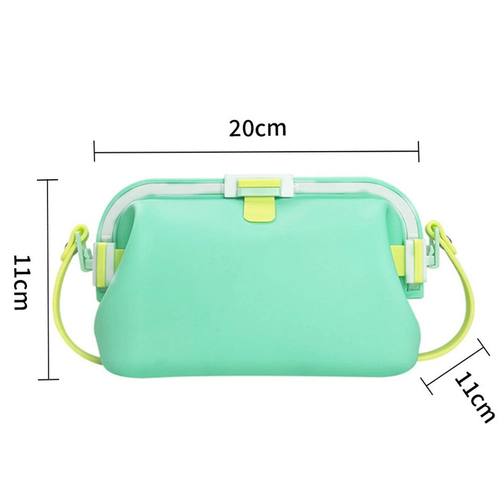 Water-resistant Foldable Silicone Beach Bag with Handle - White