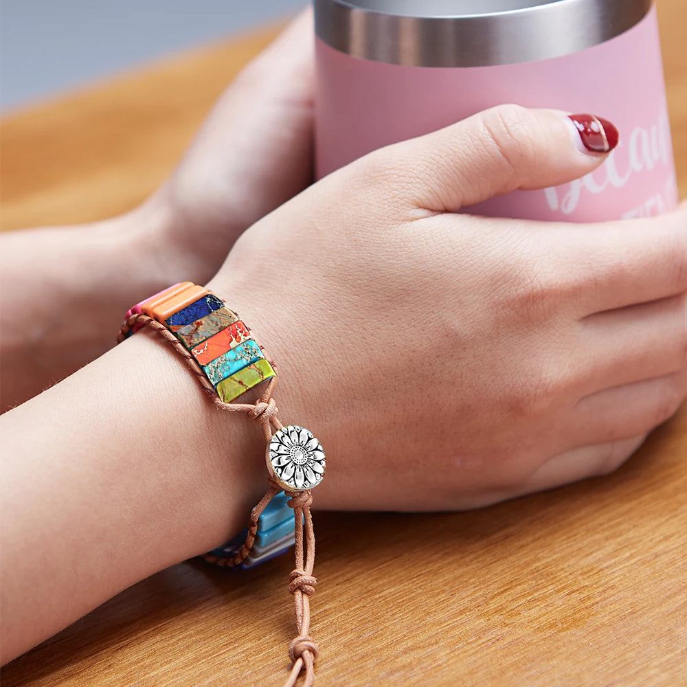 Bohemian Style Bracelet Leather Wrap Bracelets Boho Friendship Jewelry Style 3