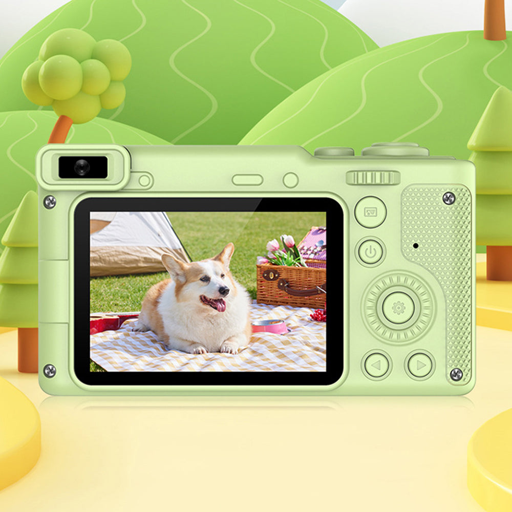 8X HD Digital Camera Kid' Camera Autofocus 4K Camera with Memory Card Green