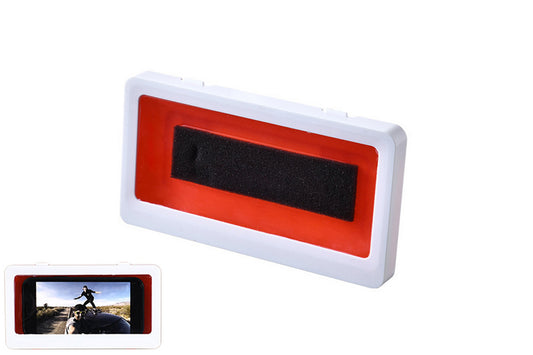 Bathroom Waterproof Anti-Fog Wall Mount Shower Phone Storage Case-Red