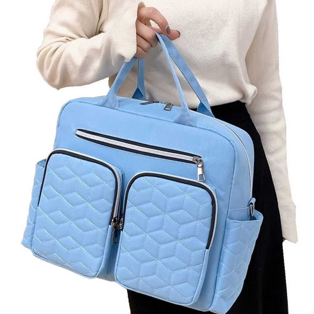 Diaper Bag Tote Baby Changing Bag Baby Bags for Mom Multifunction Travel Diaper Bag for Women Light Blue