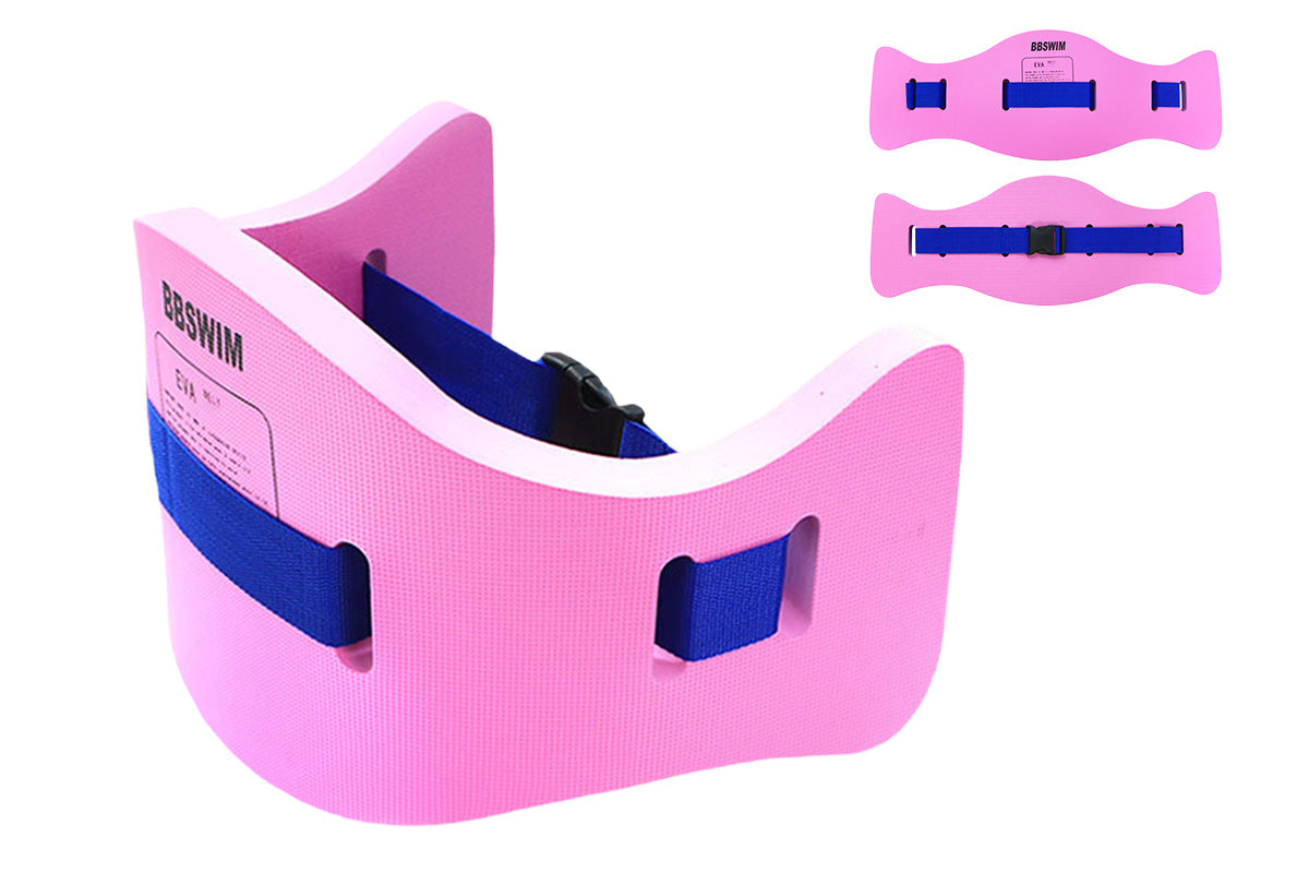 EVA Swimming Floatation Exercise Belt Adjustable Swim Training Equipment Belt Outdoor Swim Training Tools-Pink