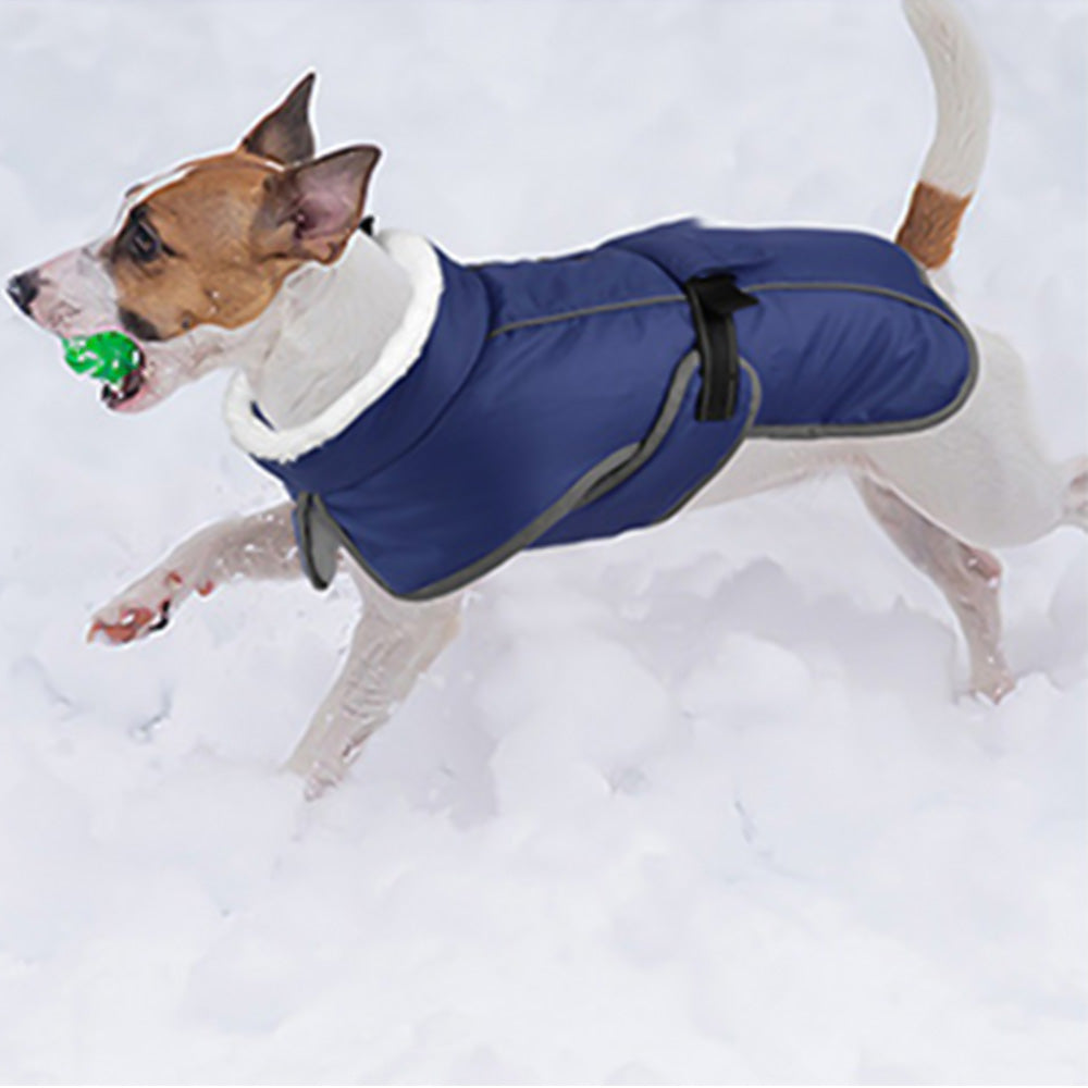 Winter Dog Coat Water Repellent Jacket for Small and Large Breeds Navy