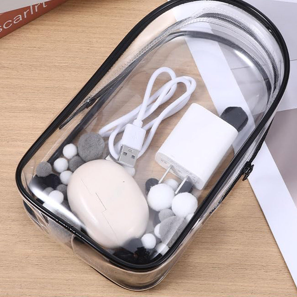 Transparent Carrier Bag Set for 15/17cm Labubu Doll Storage Case Black