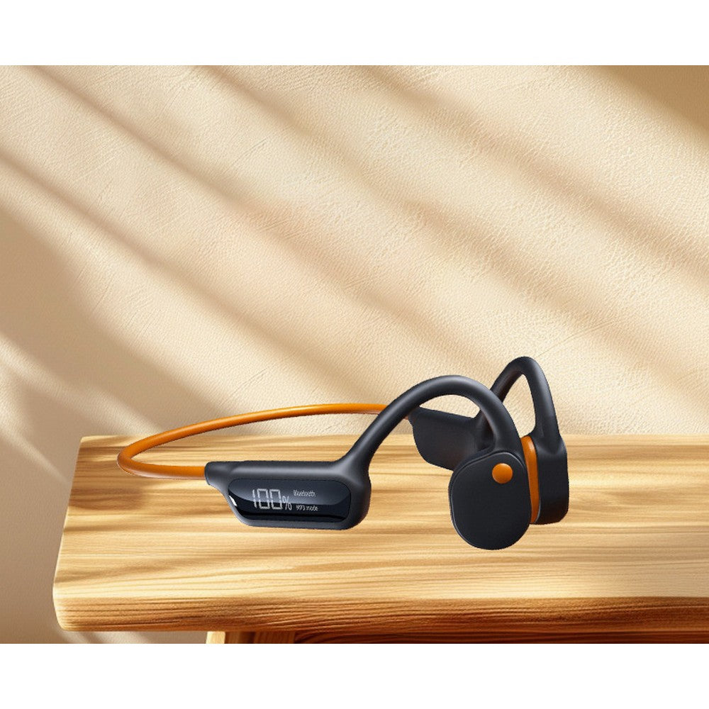 Wireless Bone Conduction Headphones Swimming Sports Bluetooth Headset-Orange