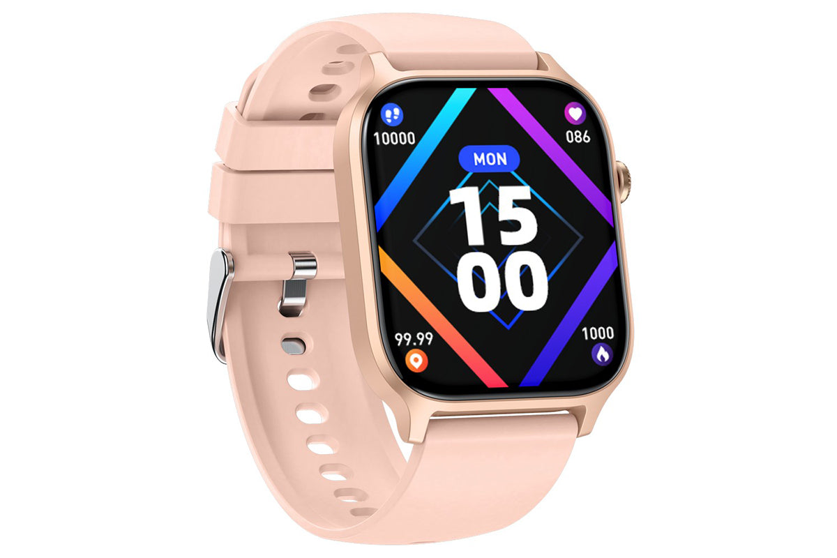 Smart Watch 1.85-Inch Fitness Watch with Heart Rate Sleep Monitor Blood Oxygen Blood Pressure Activity Tracker-Pink
