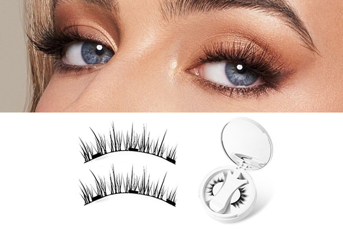 Magnetic Eyelashes Kit With Clip Reusable Magnetic Lashes Glue-Free False Lashes-Style 2