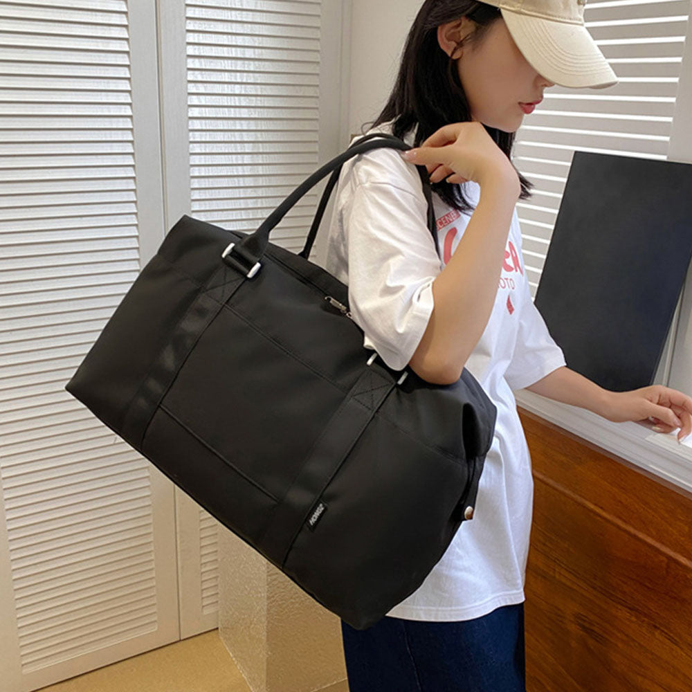 Travel Duffle Bag Carry On Tote Bags Sport Gym Bag  Luggage Bag with Wet Dry Separate Compartment Black