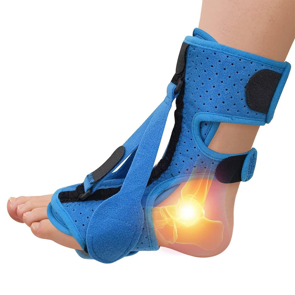 Plantar Fasciitis Night Splint Foot Drop and Achilles Brace Blue