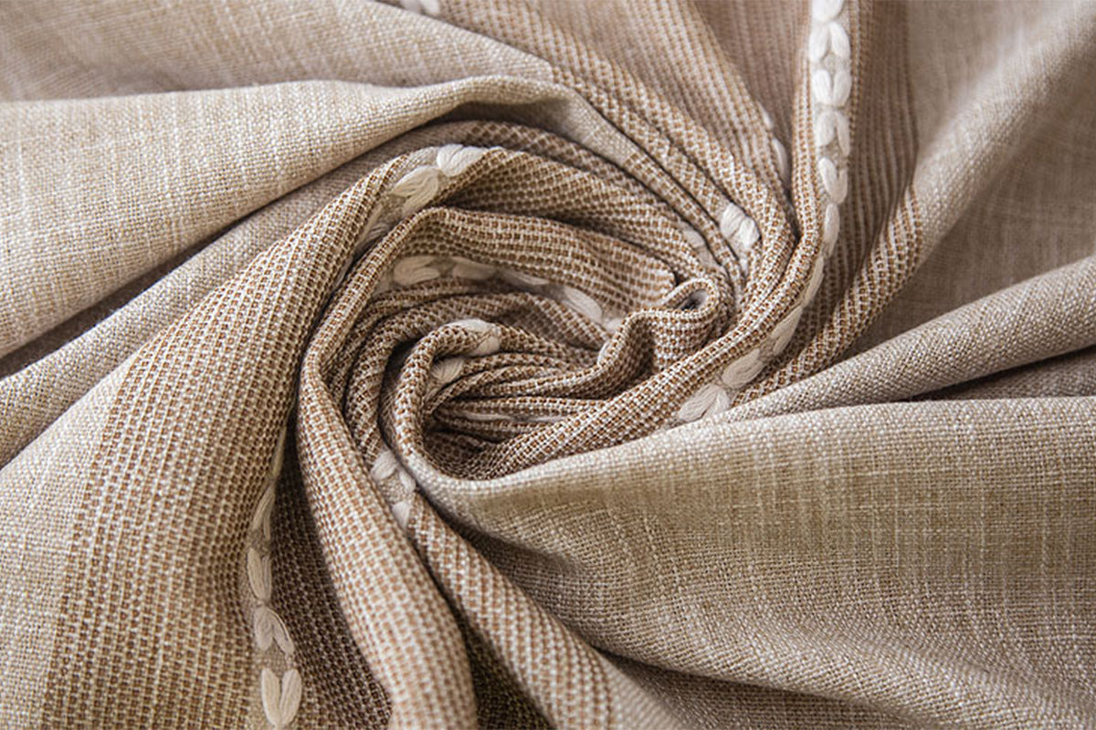 Square Linen Fabric Table Cloth-Washable With Dust-Proof Wrinkle Resistant Table Cover-Light Khaki