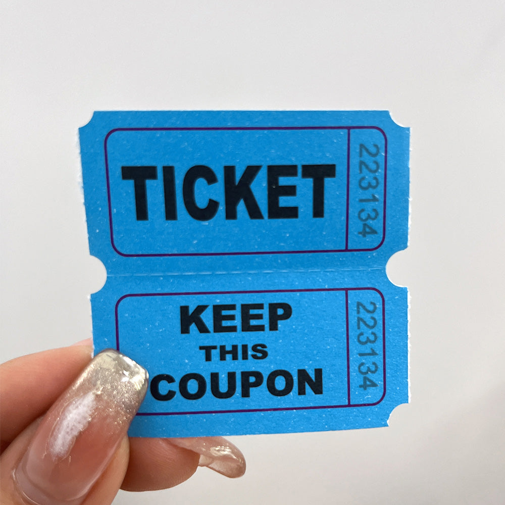 1000Pcs Tacticai Raffle Tickets for Carnivals Events Entry Reward Fundraiser Prizes Blue