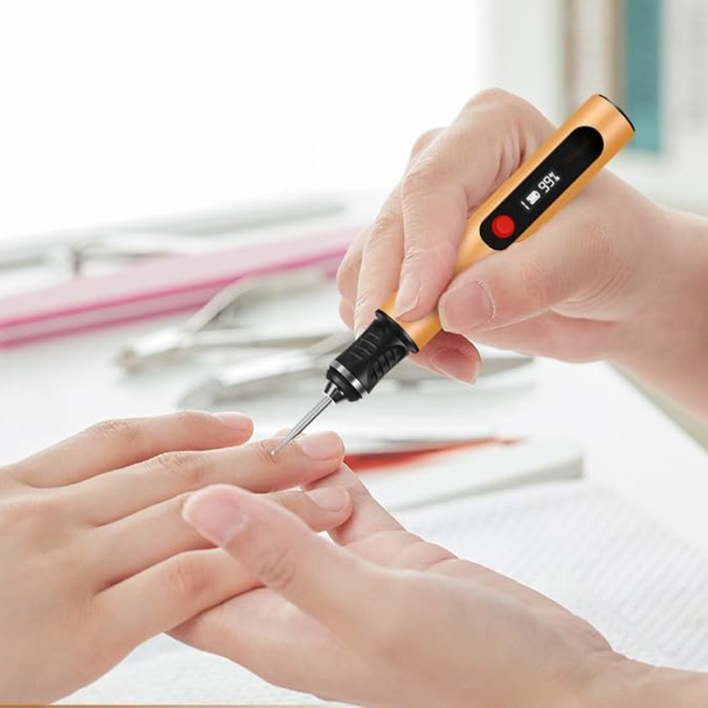 Electric Engraving Pen with 30 Bits 3-Speed Adjust Engraving Pen for Metal Wood Glass-Gold