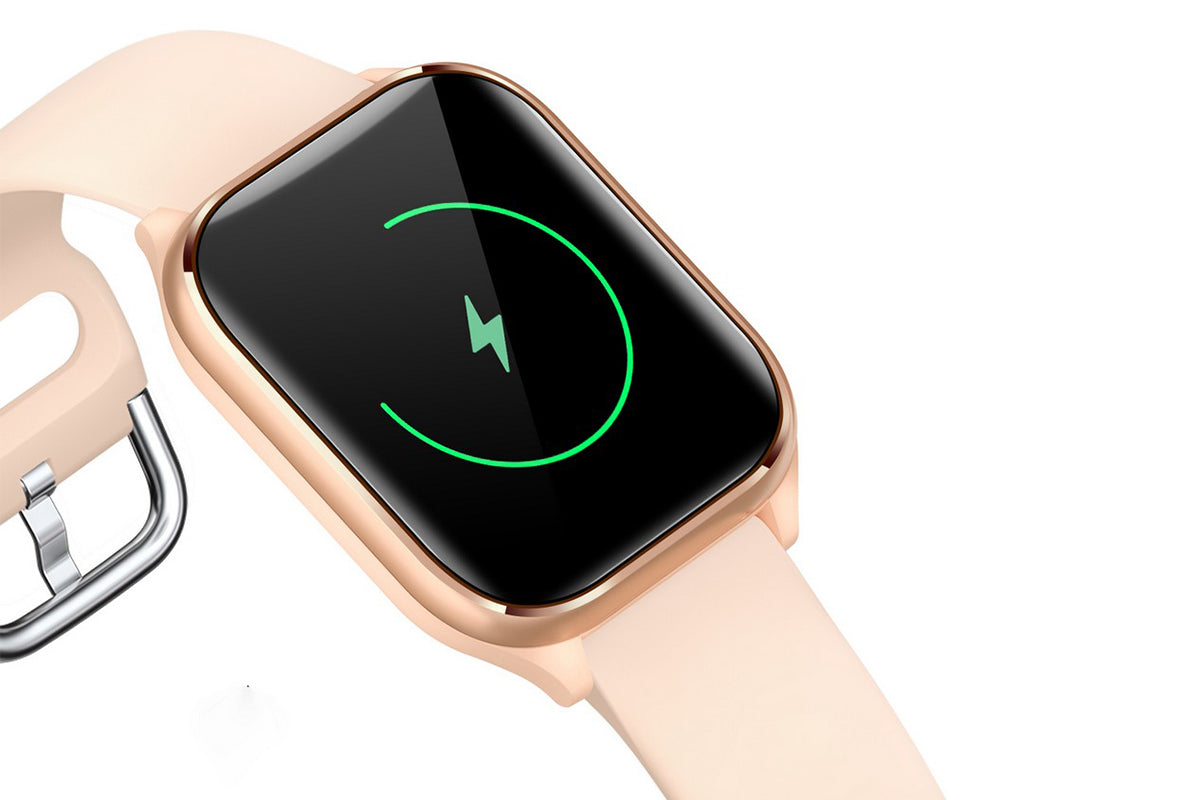 Smart Watch 1.85-Inch Fitness Watch with Heart Rate Sleep Monitor Blood Oxygen 100 Sports Modes Activity Tracker -Gold