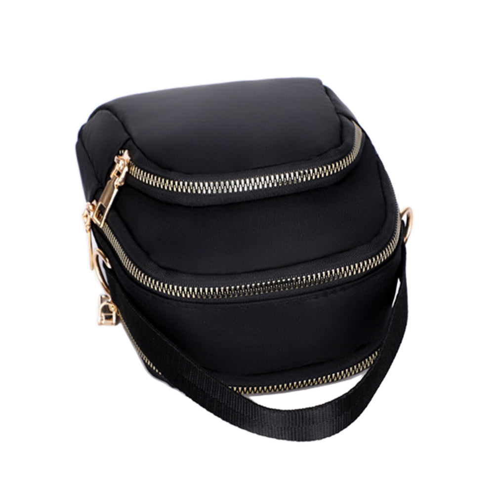 Women Mini Nylon Crossbody Bag Shoulder Bag Handbag Black