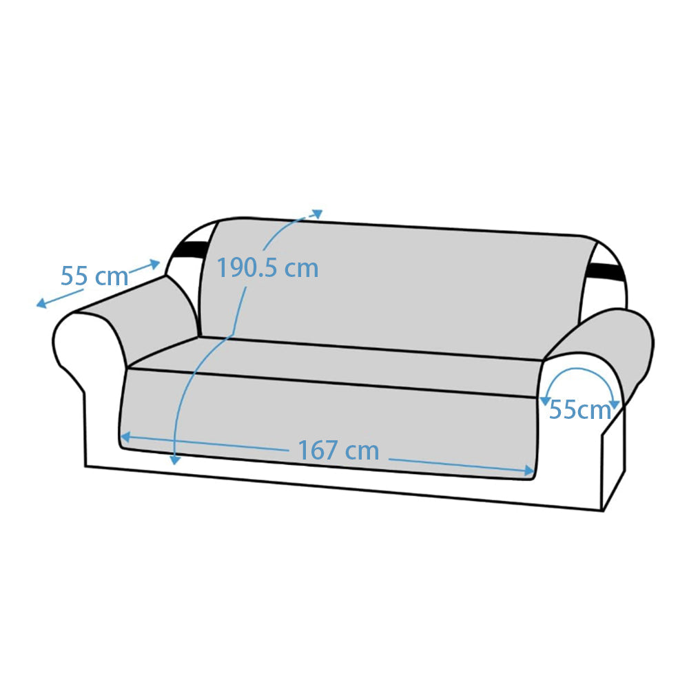 Reversible Sofa Slipcover Water Resistant Sofa Cover Couch Covers Furniture Protector Gray