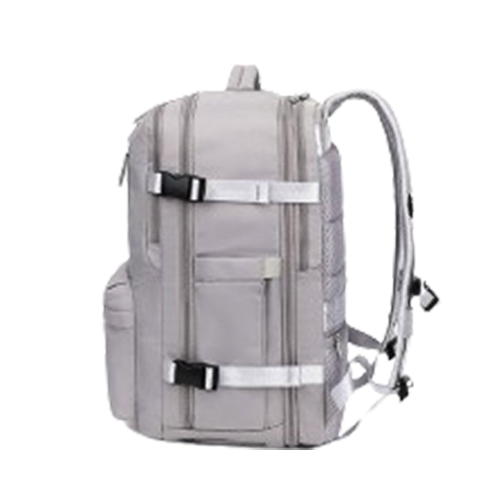 Expandable Travel Backpack Large Water-Resistant Carry on Backpack with Shoe Compartment Gray