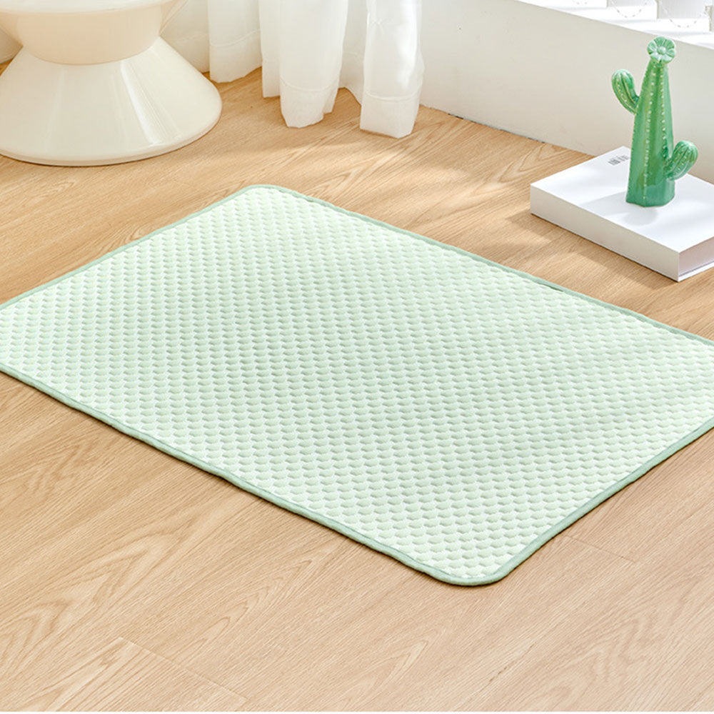 Pet Cooling Mat Dog Cat Breathable Summer Cooling Pad Light Green