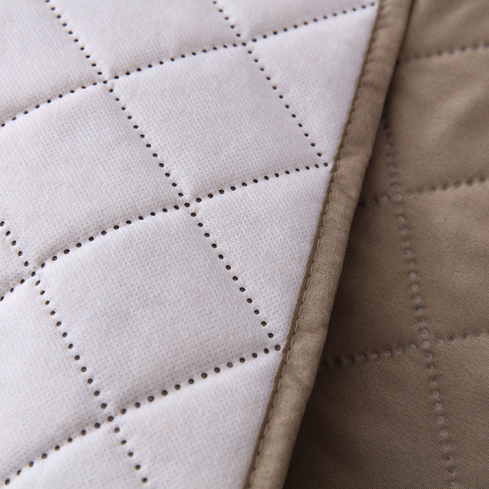 Recliner Chair Cover Couch Protector Slipcover with Elastic Straps Khaki