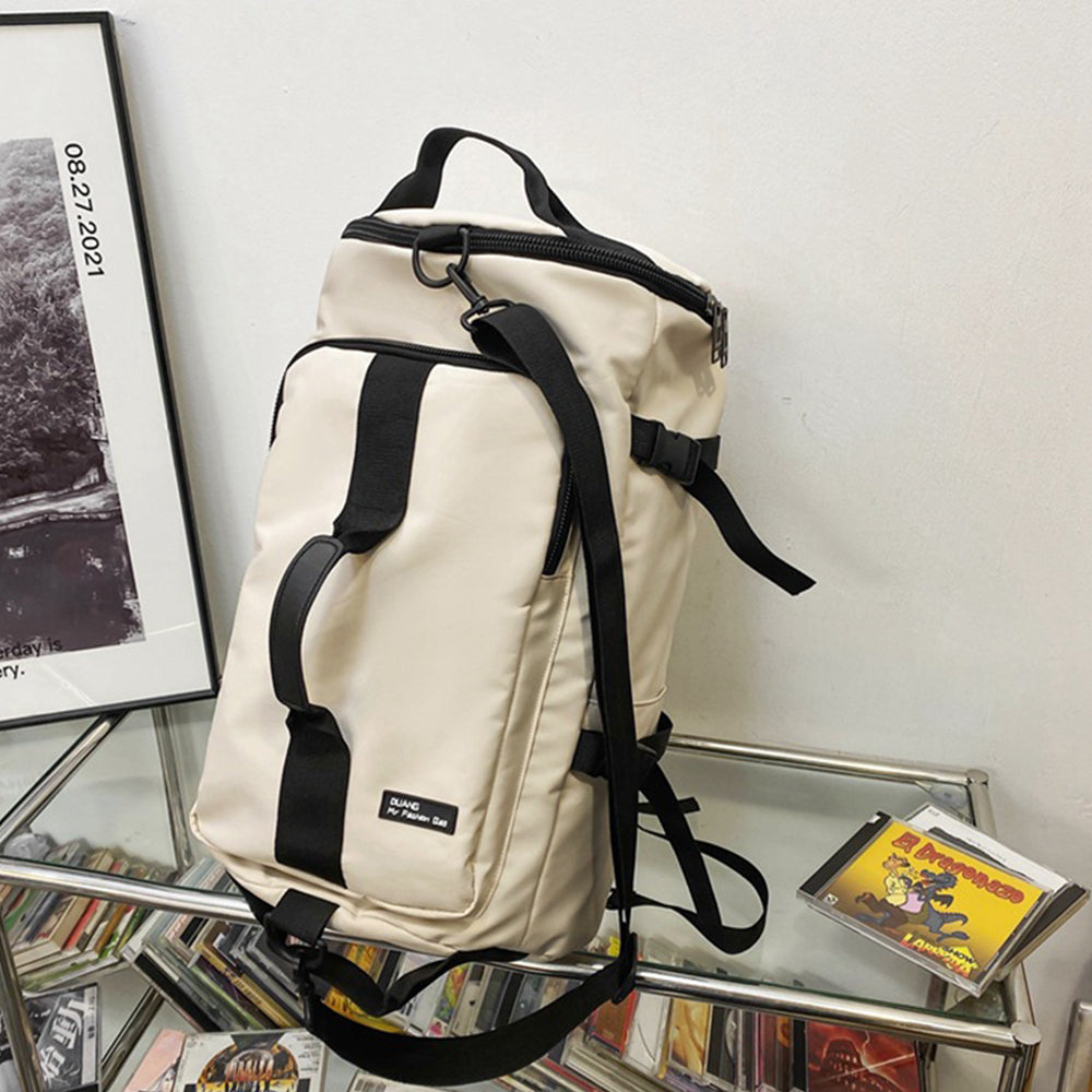 3-in-1 Sports Duffle Bag Travel Backpack Weekender Overnight Bag White