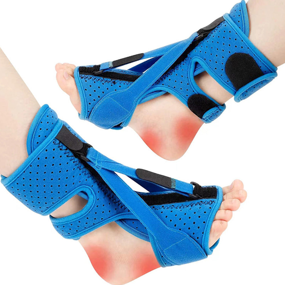 Plantar Fasciitis Night Splint Foot Drop and Achilles Brace Blue