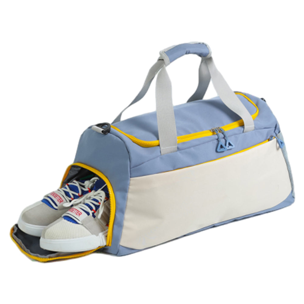 Gym Duffle Bag Travel Weekender Bag with Shoe Compartment Blue
