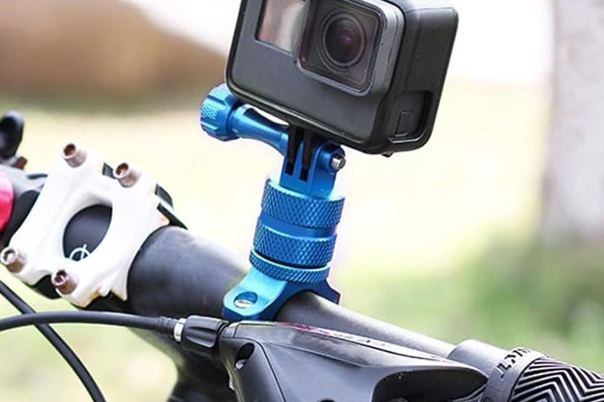 2Pcs Aluminum Bike Handlebar Mount Bicycle Mount for GoPro Hero 13 12 11-Blue