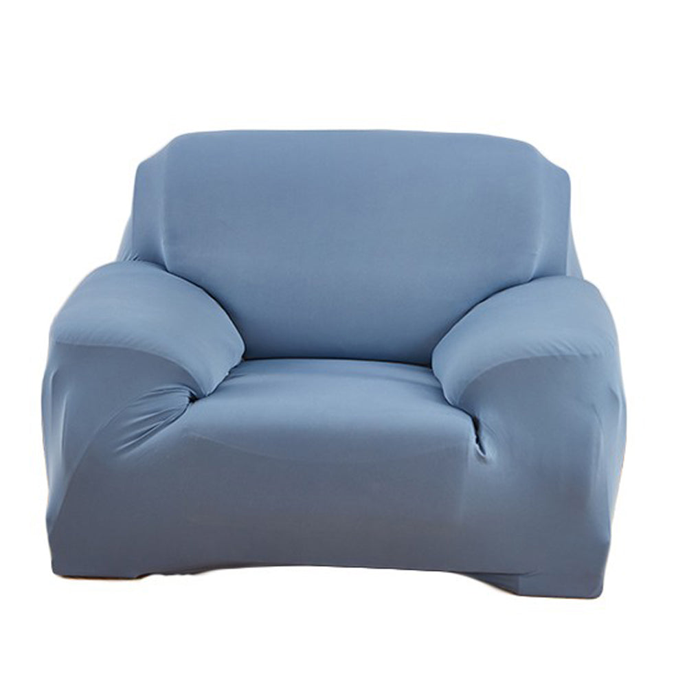 Soft Single-Seater Sofa Cover Breathable Stretch Non-Slip Sofa Protective-Silver
