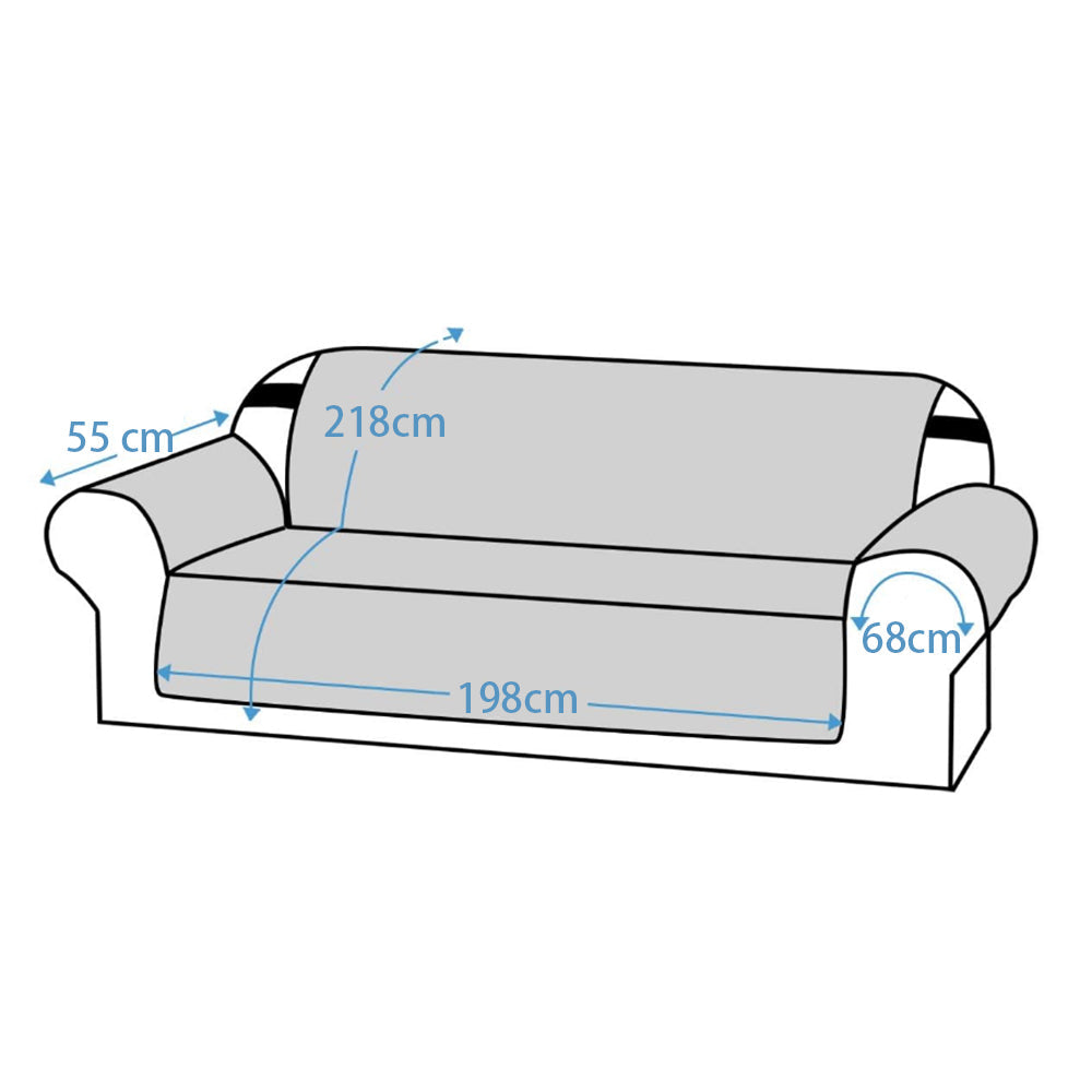 Reversible Sofa Slipcover Water Resistant Sofa Cover Couch Covers Furniture Protector Black