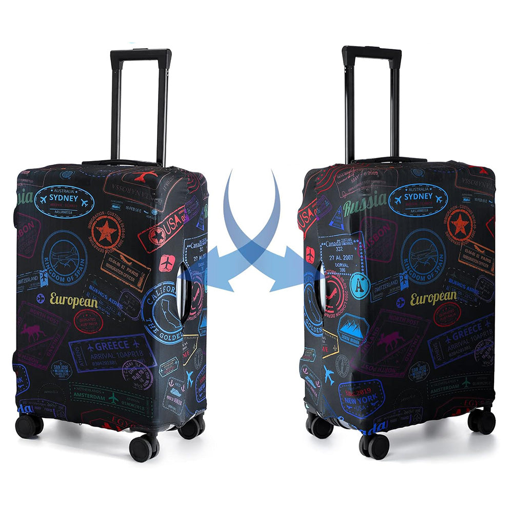 Elastic Protective Luggage Cover Stretchable Travel Suitcase Protector Black