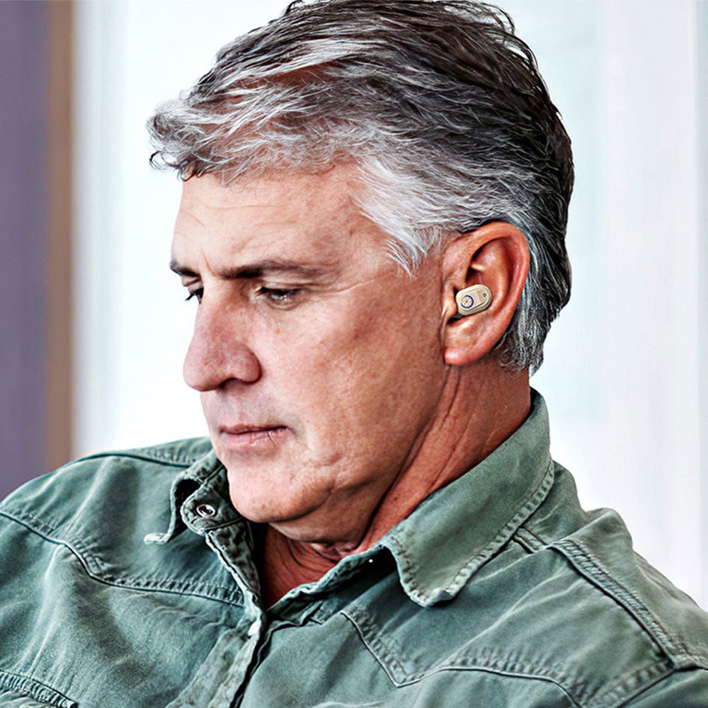 Pair of Invisible Digital Hearing Aids Rechargeable Mini Sound Enhancer Amplifier with Charging Case Style 3