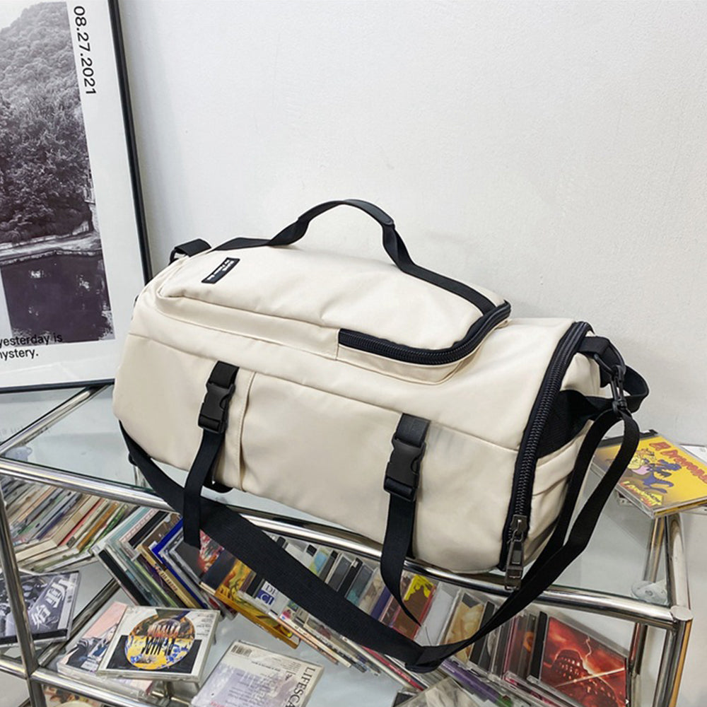 3-in-1 Sports Duffle Bag Travel Backpack Weekender Overnight Bag White